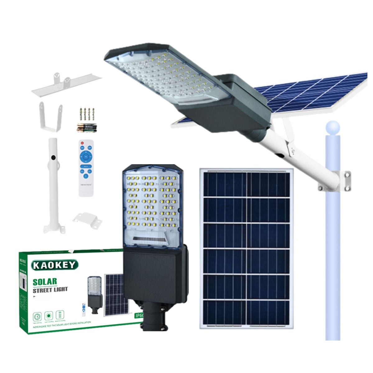 KAOKEY YM-L629 Güneş Enerjili LED Sokak Projektörü 300W