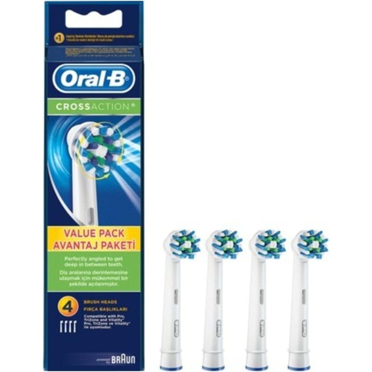 Oral-B Cross Action Yedekli Kaş Başlıkları
