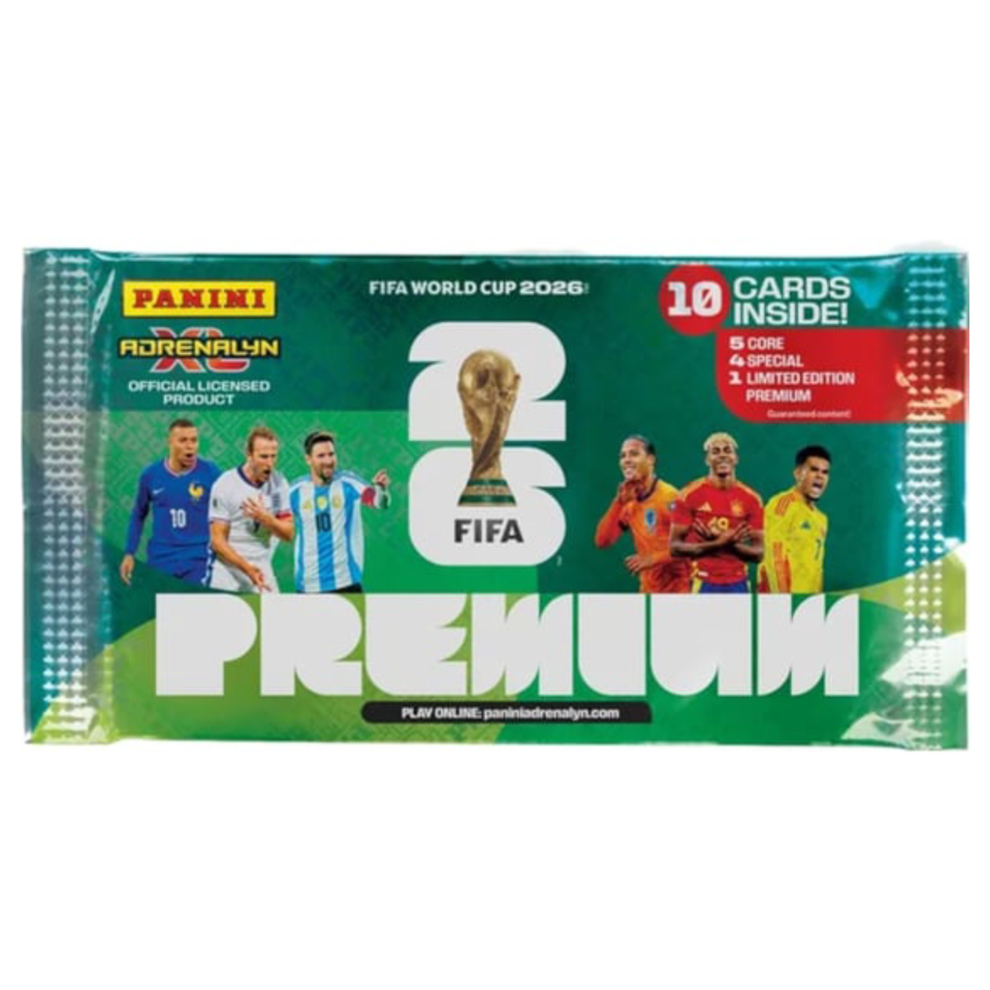 PANINI FIFA 118240-DP10 Koleksiyon Kart Paketi FIFA 365 2026 Adrenalyn XL Premium Booster, (1 Paket)