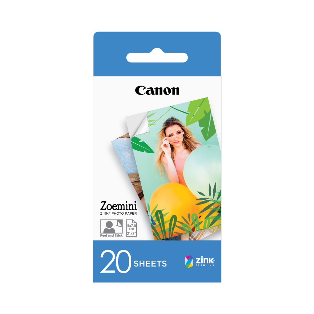 CANON ZP-2030 Zoemini Yazıcılar için 5 x 7.6 cm ZINK Fotoğraf Kağıdı, 20 Yaprak
