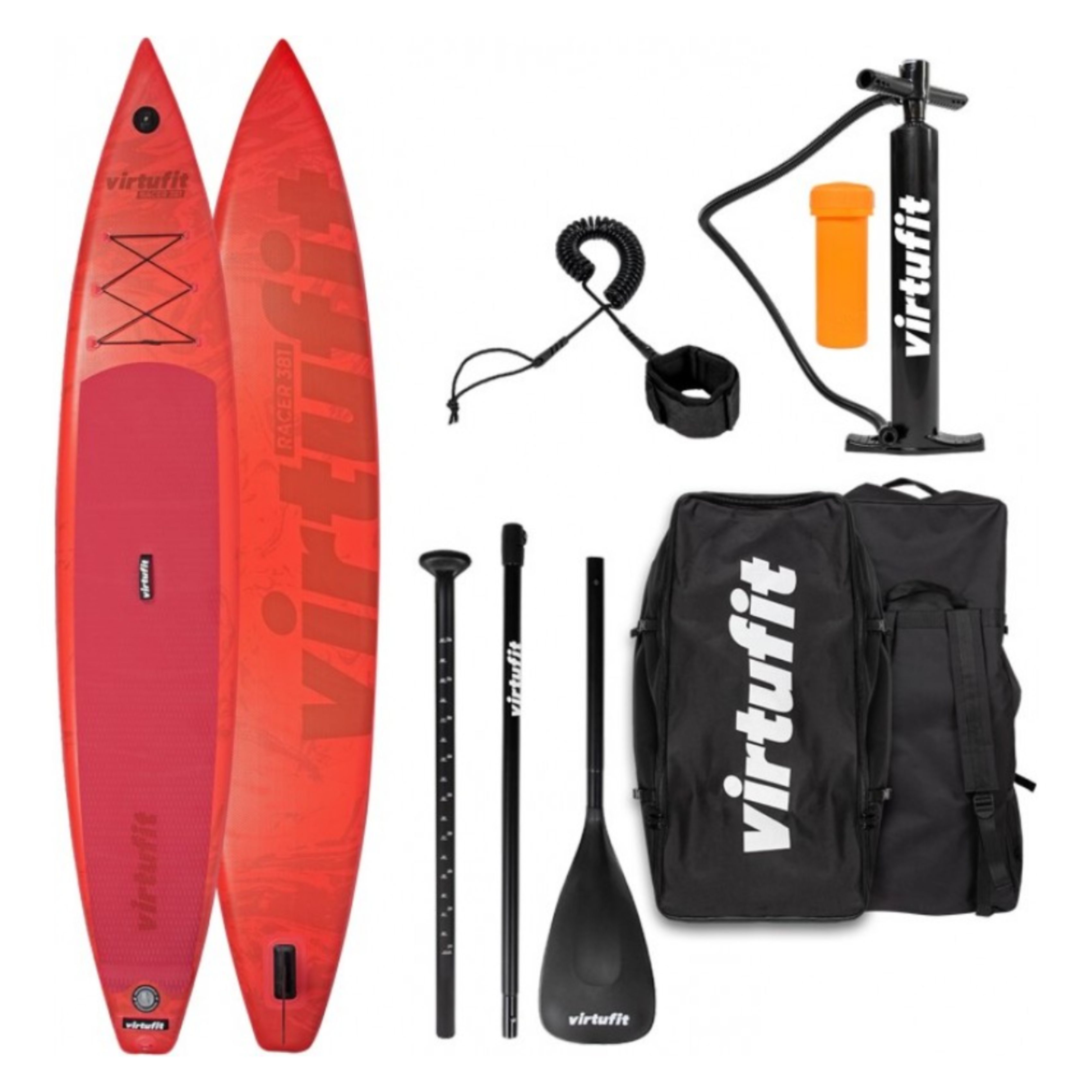 VIRTUFIT VFW06085 Şişme SUP Yarış ve Hız Tahtası, Kırmızı