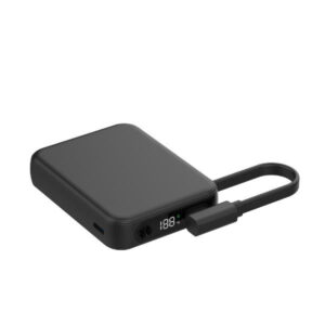 CELLY PBCABLE10000SL Entegre USB-C Kablolu 10000mAh Power Bank, Siyah