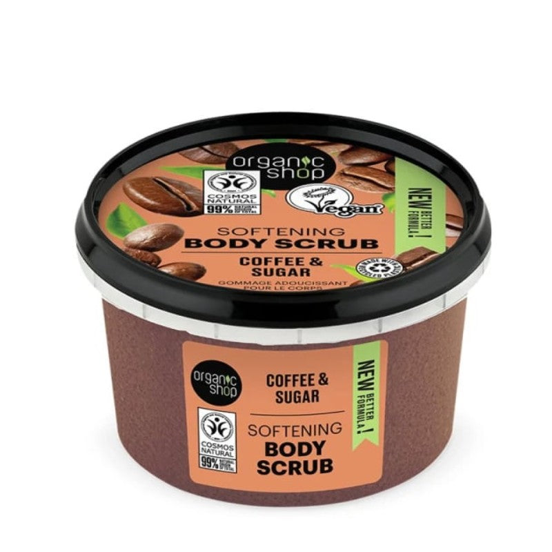 Organic Shop Yumuşatıcı Vücut Peelingi Kahve & Şeker 250ml