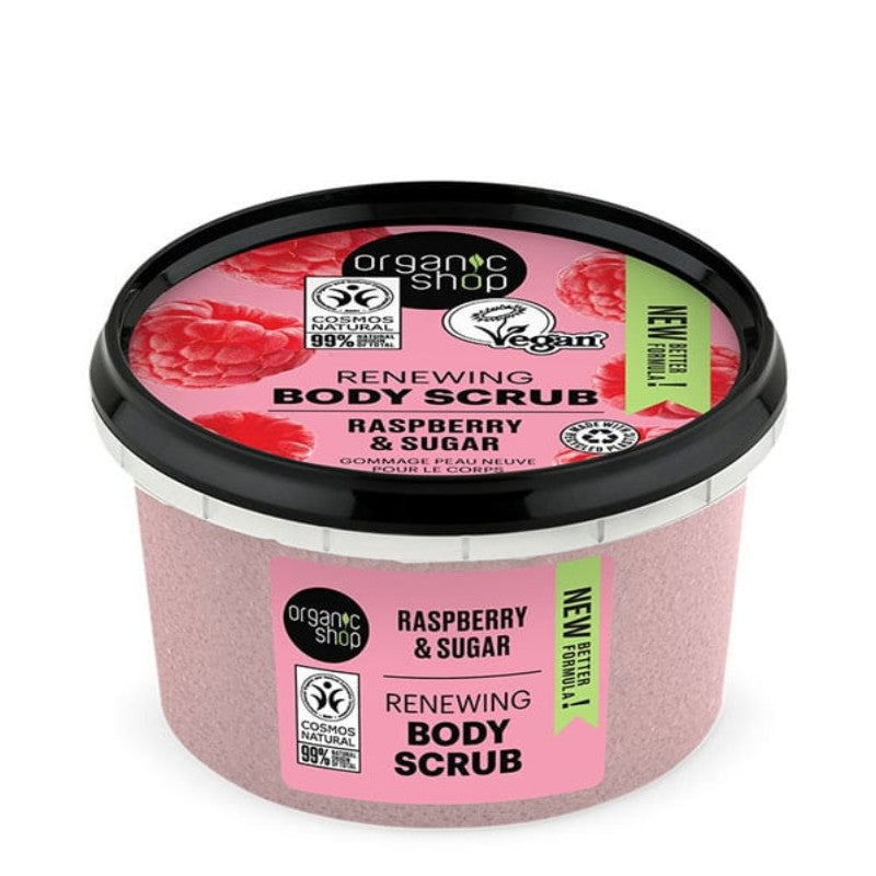 Organic Shop Yenileyici Vücut Peelingi Ahududu & Şeker 250ml
