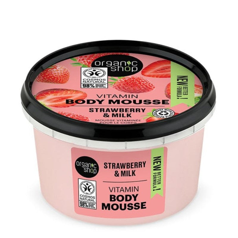 Organic Shop Vitamin Vücut Mousse Çilek & Süt 250ml