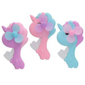 Portable Mini Fan GERIMPORT Unicorn purple/baby pink/baby blue