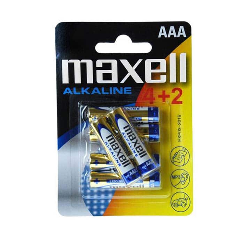 Maxell Alkalin Pil 1.5V AAA 6'lı