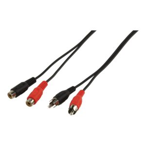 Ses Kablosu 2 x RCA Erkek/2 x RCA Dişi 10M VALUELINE CABLE-451/10