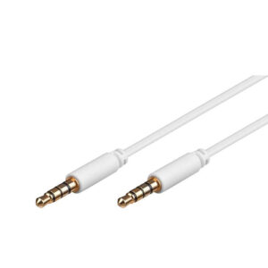 Ses Kablosu 1x 3,5mm Jack Erkek/1x 3,5mm Jack Erkek 0,5m GOOBAY 63825 Beyaz