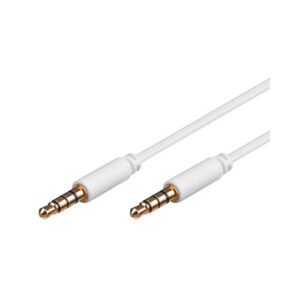 Ses Kablosu 1x 3.5mm Jak Erkek/1x 3.5mm Jak Erkek 1m GOOBAY 63827 beyaz