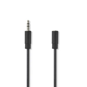 GOOBAY 97122 Siyah 5m 1x 3,5mm Jack Dişi / 1x 3,5mm Jack Erkek Ses Uzatma Kablosu