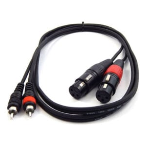 Audio Kablosu 2x RCA Erkek/2x XLR Dişi 1.5m BRIDGE CABLE TPC-021 Siyah