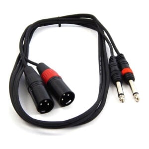 Ses Kablosu 2x 6.3mm Erkek Jack/2x Erkek XLR 1.5m BRIDGE CABLE TPC-022 siyah