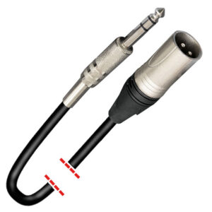 Ses Kablosu 1x Jack 6.35mm Erkek/XLR Erkek 3m MARK MK442 Siyah