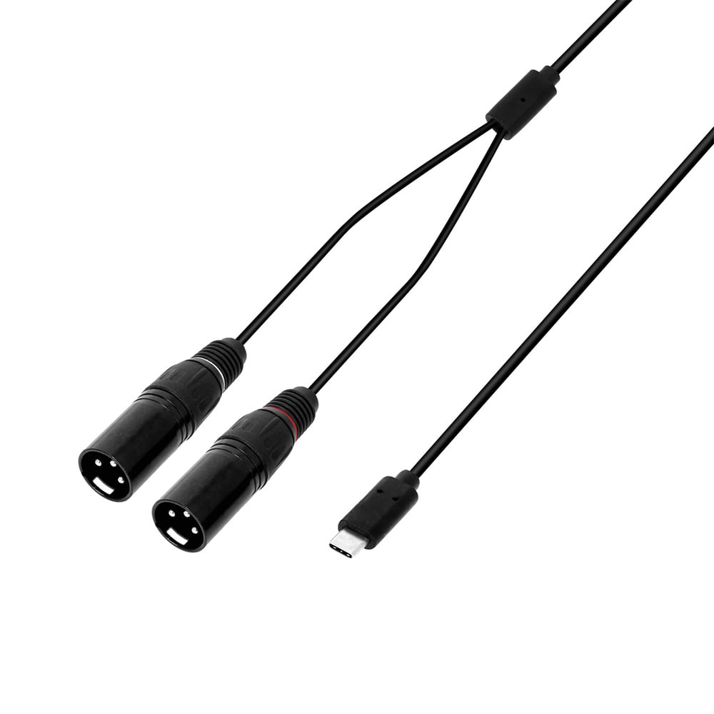 Kablo 1x USB-C Erkek/2x XLR Erkek 3m ADH K3YMMUSBC0300 Siyah