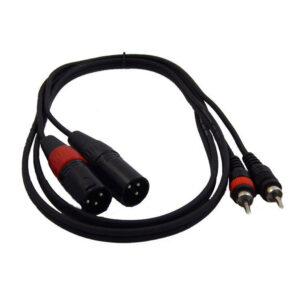 Audio Kablosu 2x RCA Erkek/2x XLR Erkek 1.5m BRIDGE CABLE TPC-020 Siyah