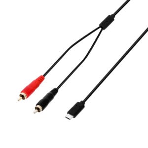 Kablo 1x USB-C erkek / 2x RCA erkek 3m ADH K3YCCUSBC0300 siyah