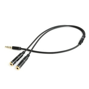 Audio Adaptör 1x 3.5mm Erkek Jack / 2x 3.5mm Dişi Jack CABLEXPERT CCA-417M siyah