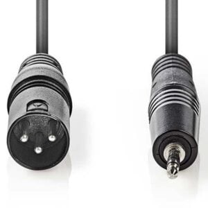 Audio kablo 1x 3.5mm Jack erkek/1x XLR erkek 3m NEDIS COTH15300GY30 koyu gri