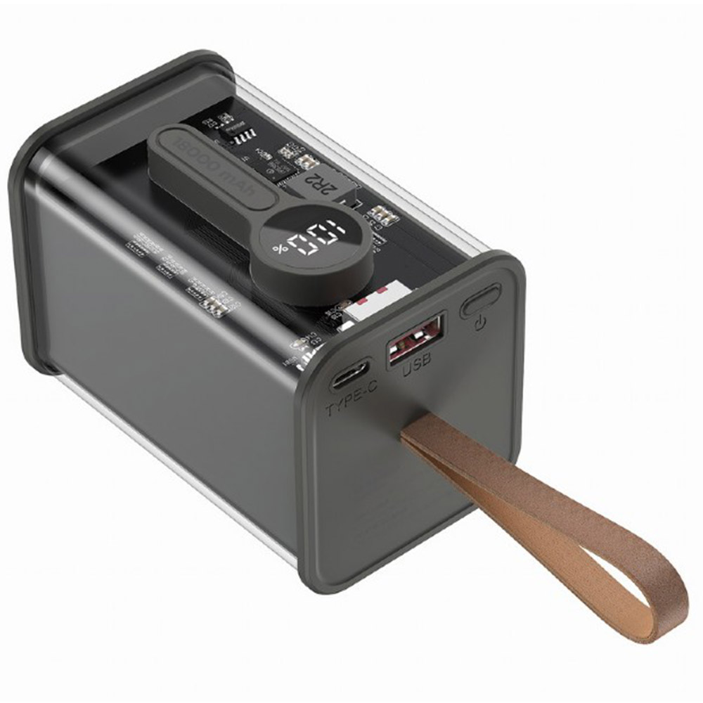 GEMBIRD FastCharger PB18-TQC3-01 18000mAh Şeffaf Power Bank