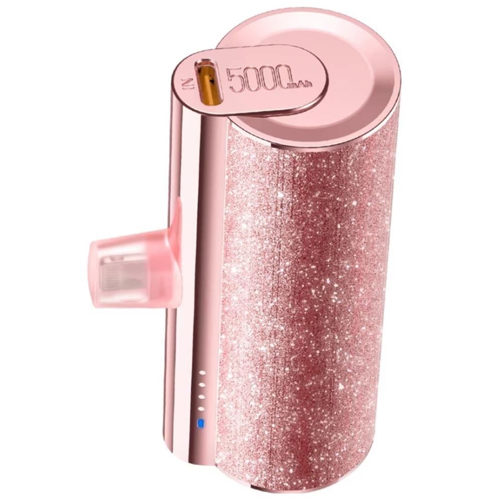 VEGER Lipstick-L W0573P 5000mAh Power Bank roze altın