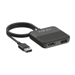 MINIX CarPlay ve Android Auto CA361 Plus Siyah Araç Medya Hub Adaptörü