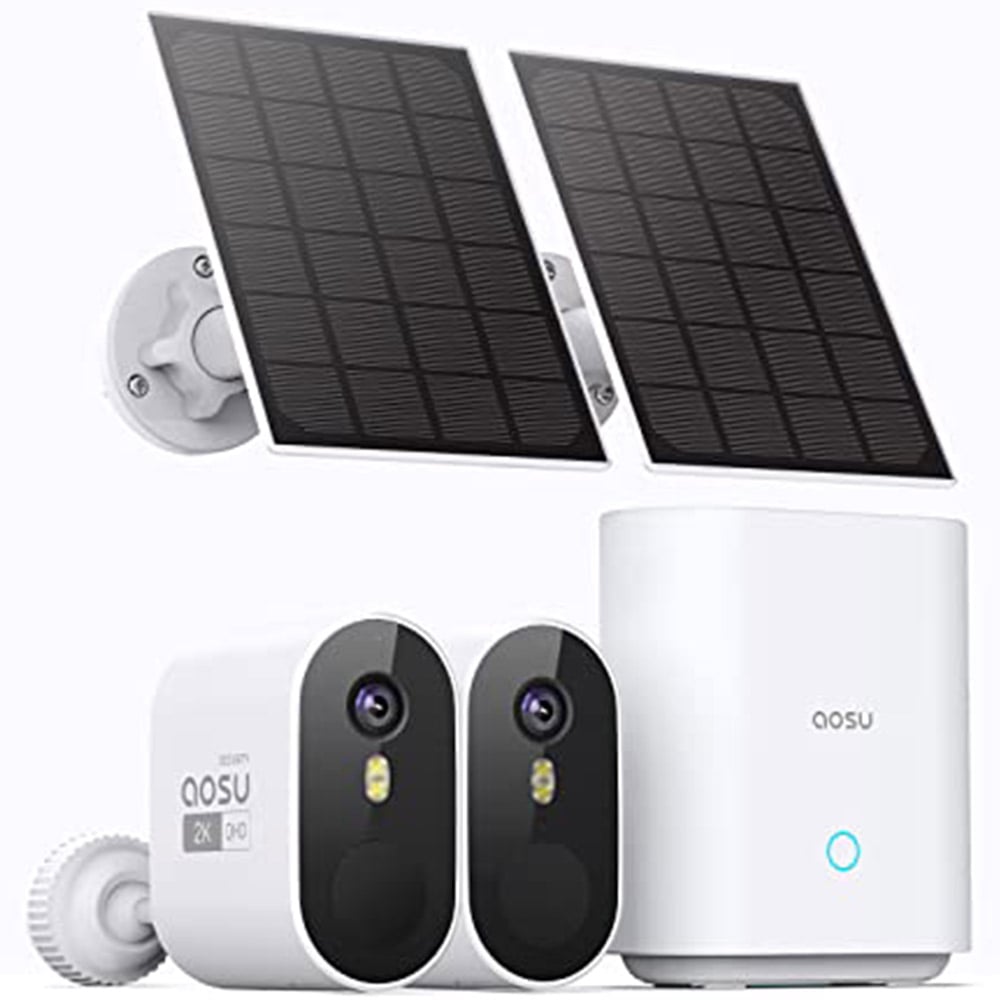 Güvenlik IP Kamerası AOSU Outdoor Solar C7P-2H (2'li) beyaz
