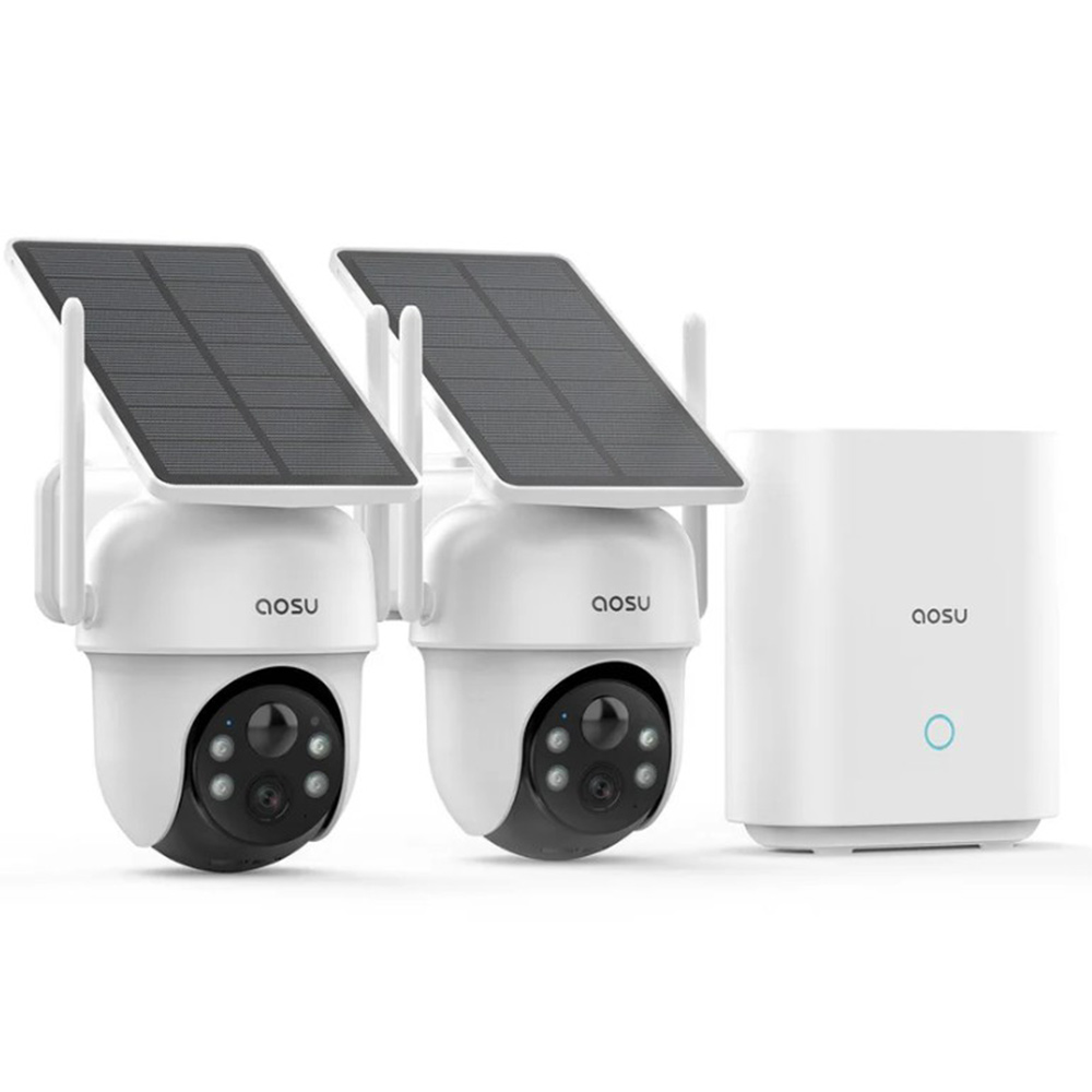 AOSU Outdoor SolarCam D1 Classic Kit C9C-2H (2'li) Beyaz Güvenlik IP Kamerası