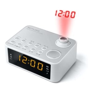 MUSE M-178 PW Beyaz Saat Projeksiyonlu Alarm Radyo Saat