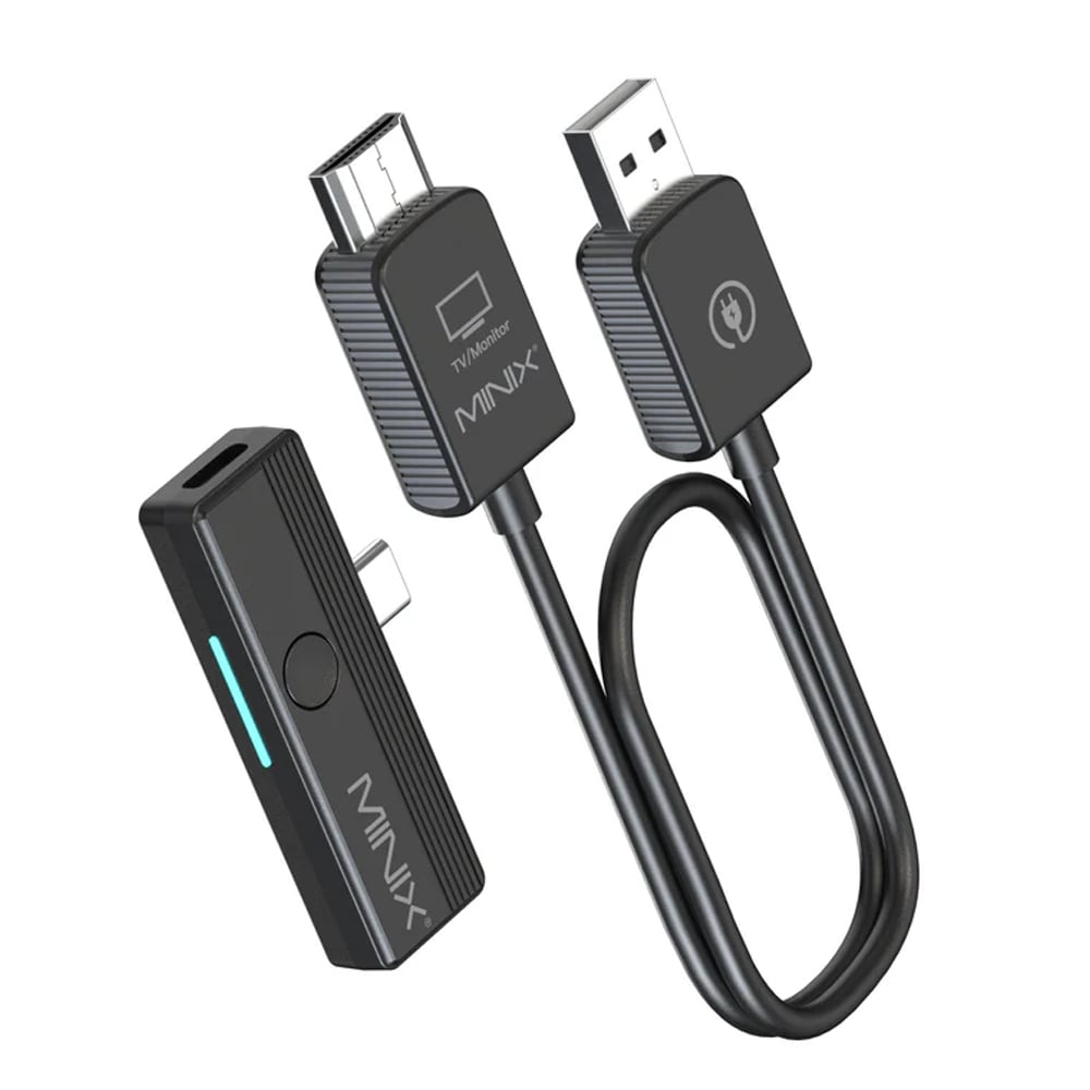 MINIX C1 Plus Kablosuz Ekran Adaptörü USB-C Erkek/HDMI Erkek Siyah