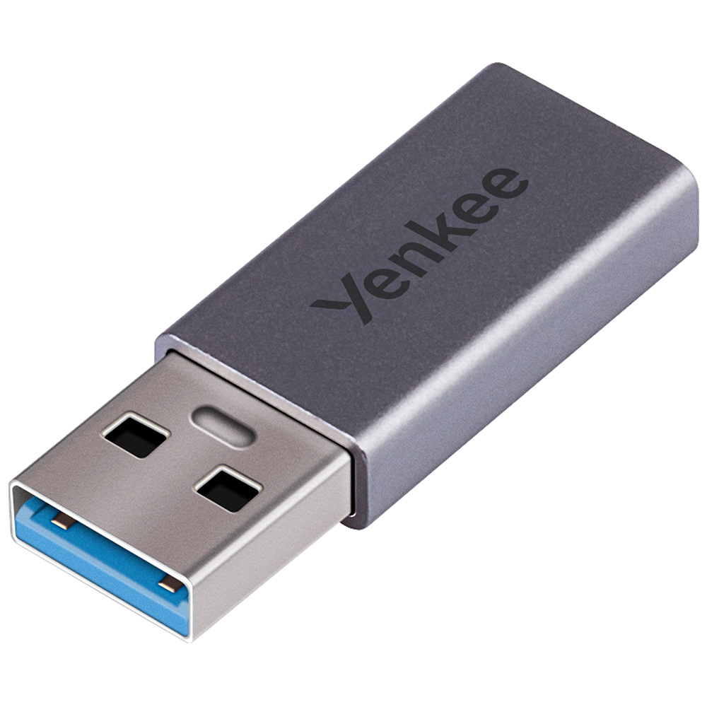YENKEE YTC 020 gri USB-A 3.0 erkek/USB-C dişi adaptör