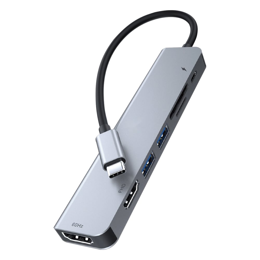 LAMTECH Multiport USB-C Adaptör 7'si 1 Arada LAM114338 Gri