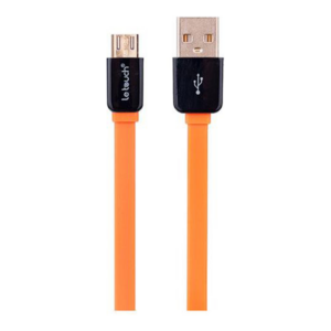 LE TOUCH LT-LAVIE turuncu 1.2M USB A 2.0 Erkek/microUSB B Erkek Kablo