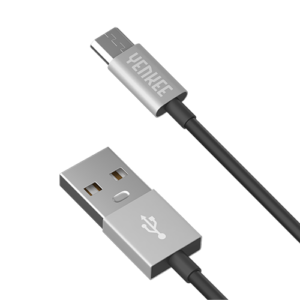 YENKEE YCU 222 BSR 2m USB-A Erkek/MicroUSB-B Erkek 2.0 Kablo Gümüş/Siyah