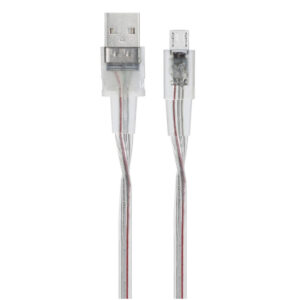 RIVACASE VA6000 TR12 Şeffaf 1.2m USB-A Erkek/MicroUSB-B Erkek 2.0 Kablo