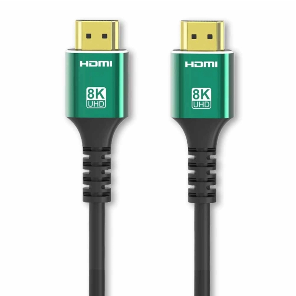 HDMI-A Erkek/HDMI-A Erkek Ethernetli Kablo 5m 8K JASPER 39495 Siyah/Yeşil