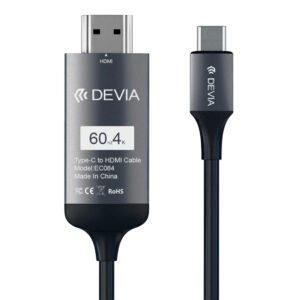 DEVIA EC084 120EC0840001 Siyah 2m USB-C Erkek/HDMI-A Erkek Kablo