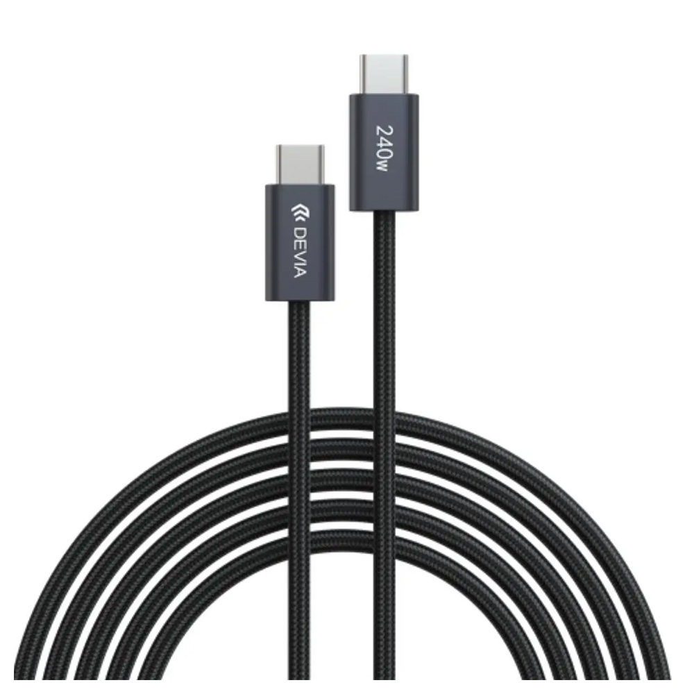 DEVIA EC652 Siyah 2m USB-C Erkek/USB-C Erkek 2.0 Kablo