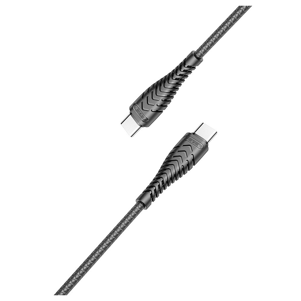 Veger V106 Siyah 1.2m USB-C Erkek/USB-C Erkek 2.0 Kablosu