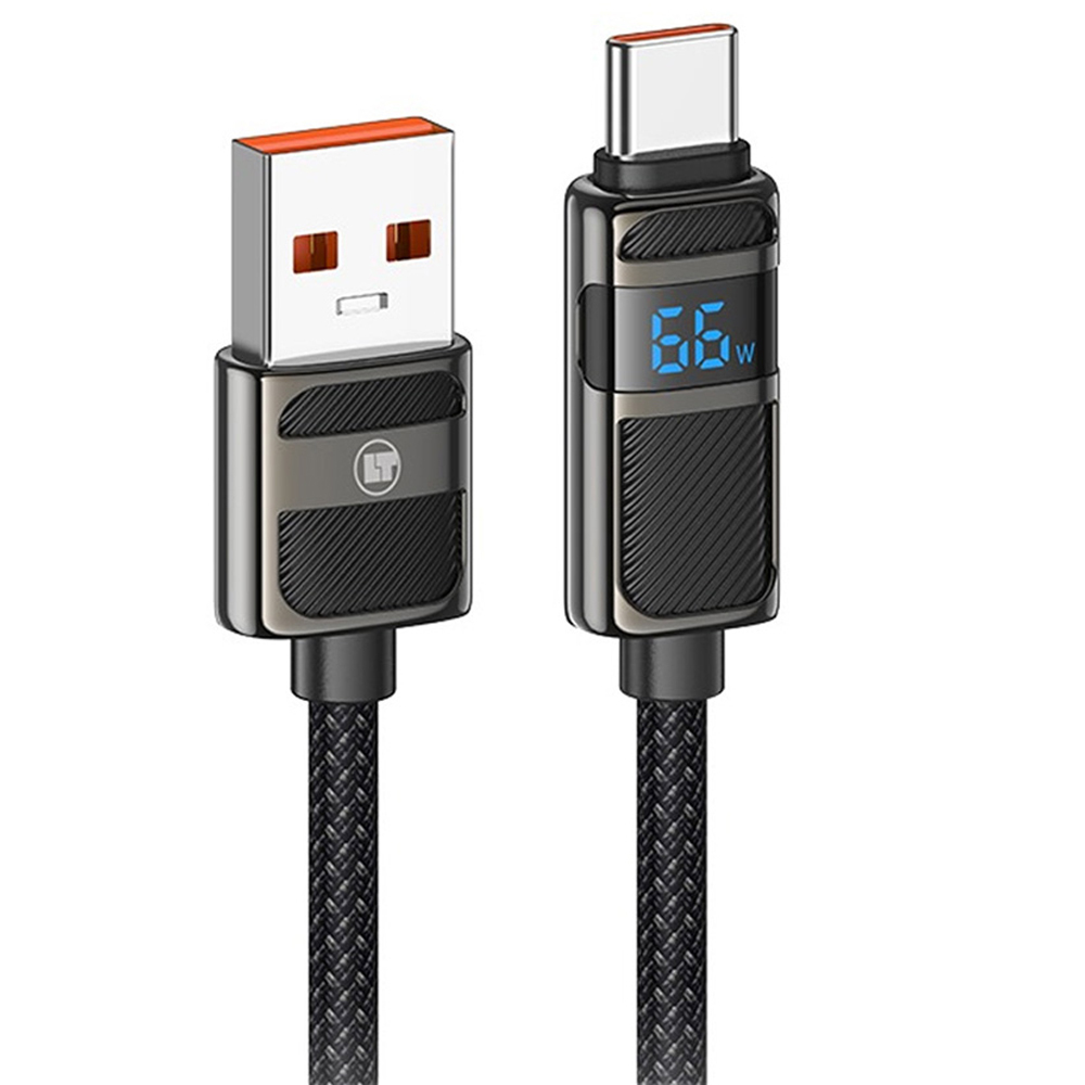 LAMTECH 66W LAM980671 Siyah 1.2m USB-A Erkek/USB-C Erkek Kablo