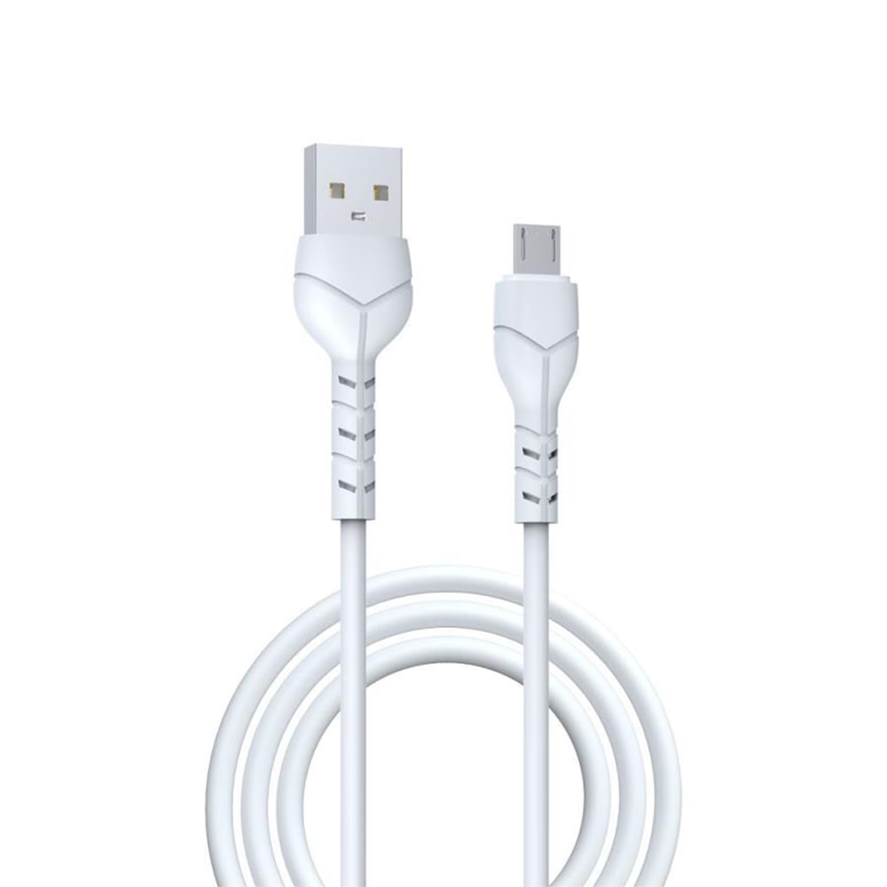 DEVIA EC205 Beyaz USB-A Erkek / MicroUSB Erkek 2.0 Kablo 1m
