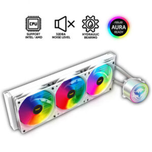 CPU Fan 3-Pin 120mm ARMAGGEDDON Arctic Freeze Pro 360 RGB Likit Soğutma Beyaz