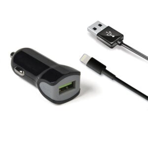 Celly CCUSBLIGHT Siyah USB-A Araç Şarj Cihazı Lightning Kablo ile