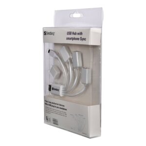 SANDBERG 440-38 MicroUSB senkronize ve şarj kablolu USB hub