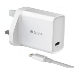 DEVIA 120EA2280001 Beyaz USB-C Duvar Şarj Cihazı Lightning Kablosu ile