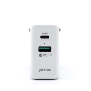 Devia 120EA1150001 Beyaz USB-A/USB-C 2 Yönlü Duvar Şarj Cihazı