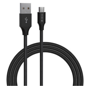 Devia EC203-B 1m USB-A Erkek/MicroUSB Erkek 2.0 Kablo Siyah