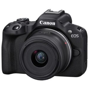 Dijital Kamera CANON Aynasız EOS R50 + RF-S 18-45mm F4.5-6.3 IS STM 5811C033AA Siyah