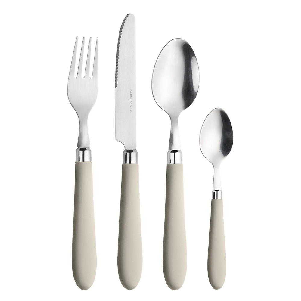 PINTINOX Daisy 2GD07091 24 Parça Çatal Kaşık Takımı bej/gümüş