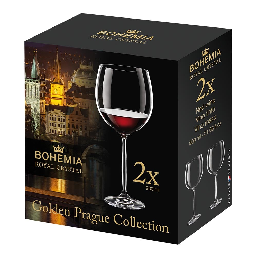 Crystal Wine Glass ROYAL CRYSTAL Bohemia 2For2 Vena (Set of 2pcs) 30123